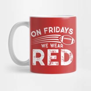 On Fridays We Wear Red // Vintage School Spirit // Go Red B Mug